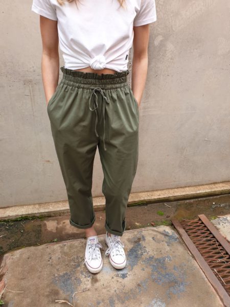 Paper Bag Pants Khaki