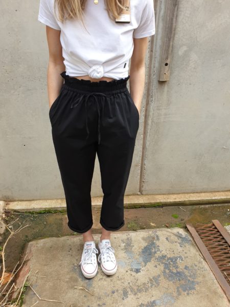 Paper Bag Pants Black