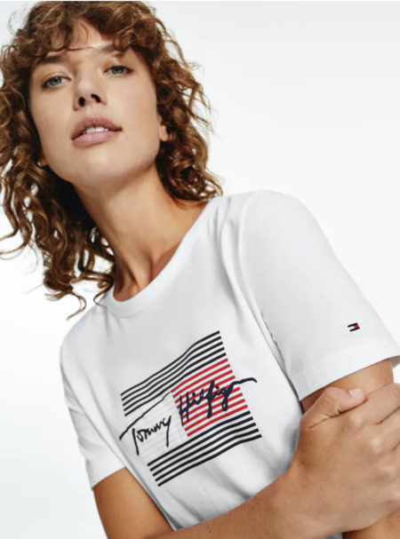 Tommy Hilfiger Stripe Flag Logo (white)